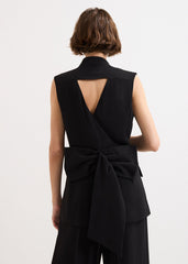 Vari Bow Waistcoat - Black