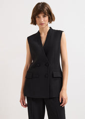 Vari Bow Waistcoat - Black