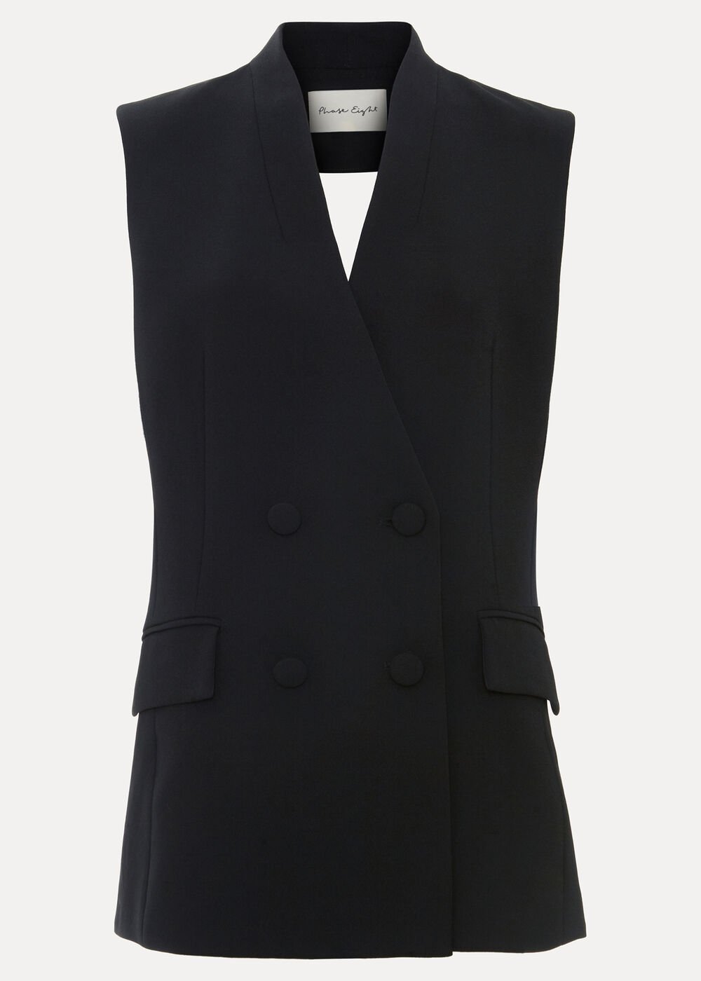 Vari Bow Waistcoat - Black