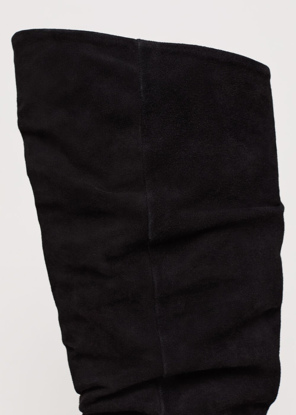 Suede Flat Boot - Black