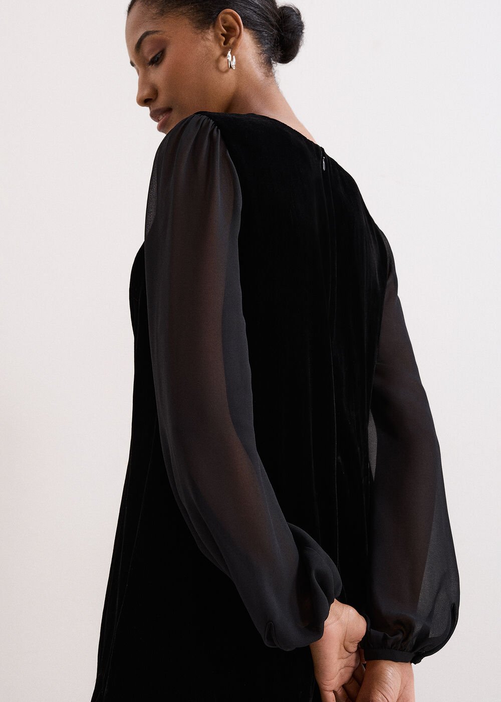 Velvet Swing Dress - Black