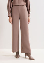 Aubrie Brown Straight Leg Trousers - Neutral