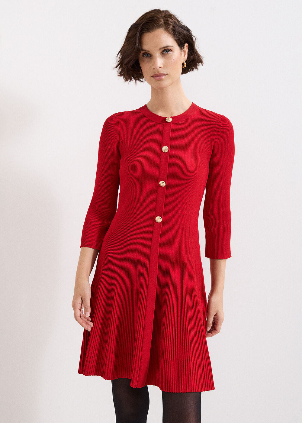 Rachel Swing Dress - Dark Red