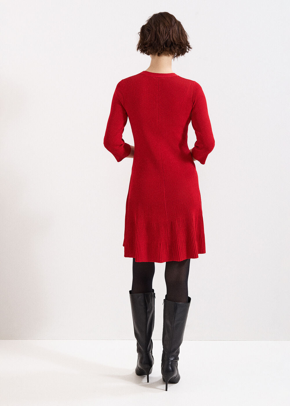 Rachel Swing Dress - Dark Red
