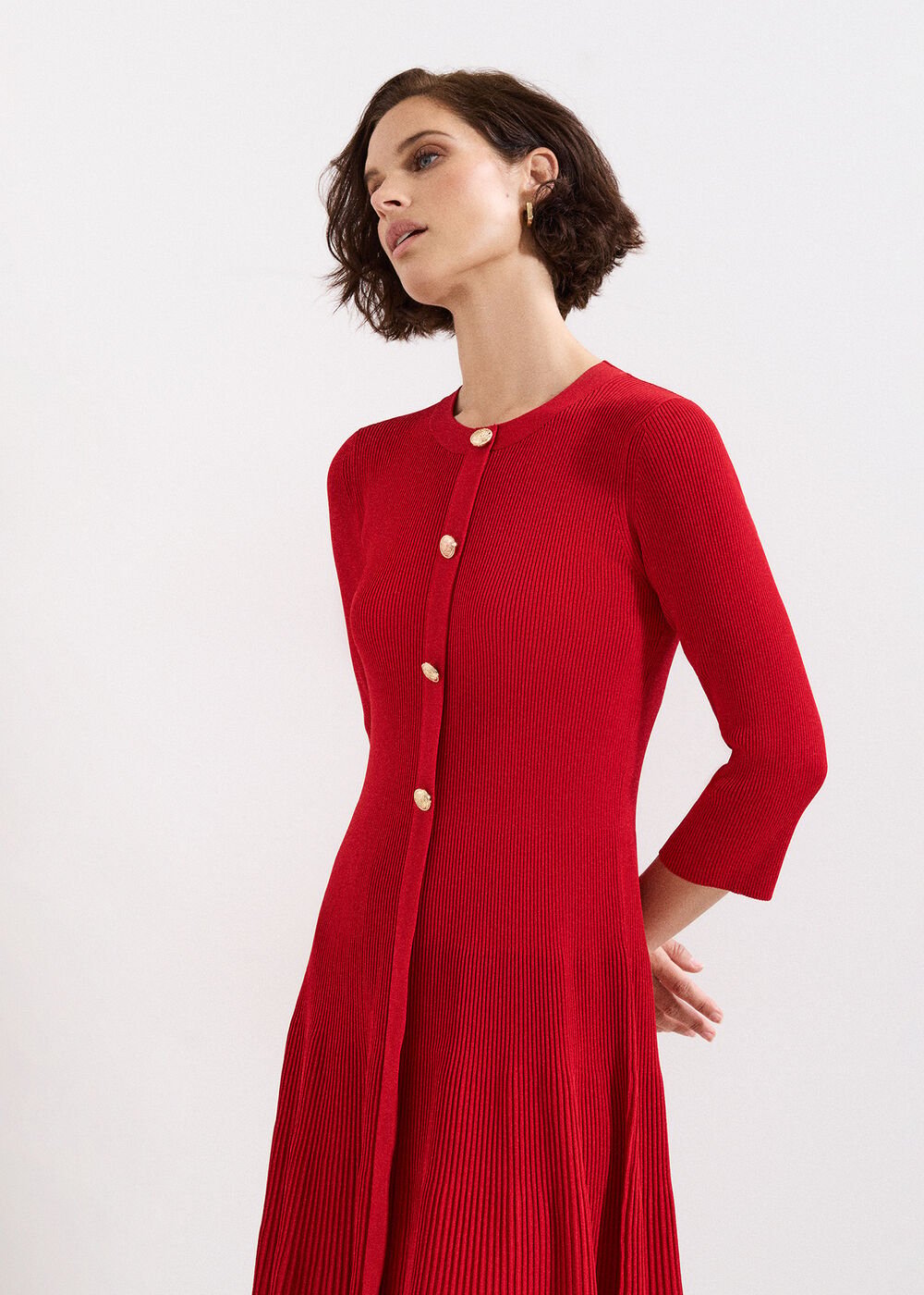 Rachel Swing Dress - Dark Red