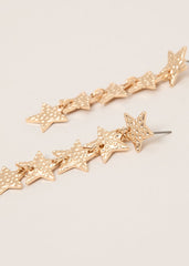 Star Drop Earrings - Gold