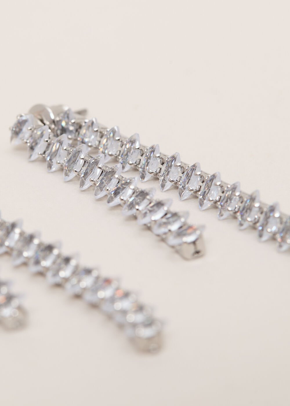 Stone Earrings - Silver