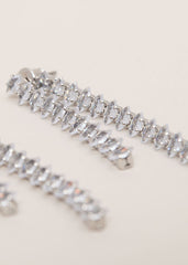 Stone Earrings - Silver