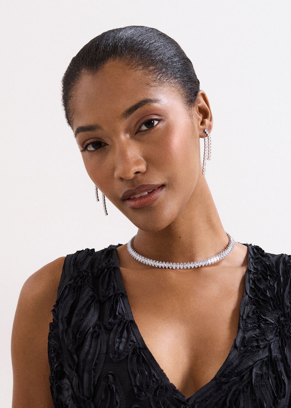 Stone Earrings - Silver