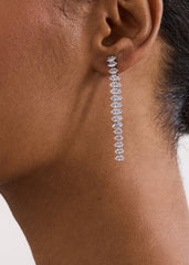 Stone Earrings - Silver