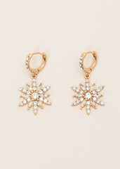 Snowflake Earrings - Gold
