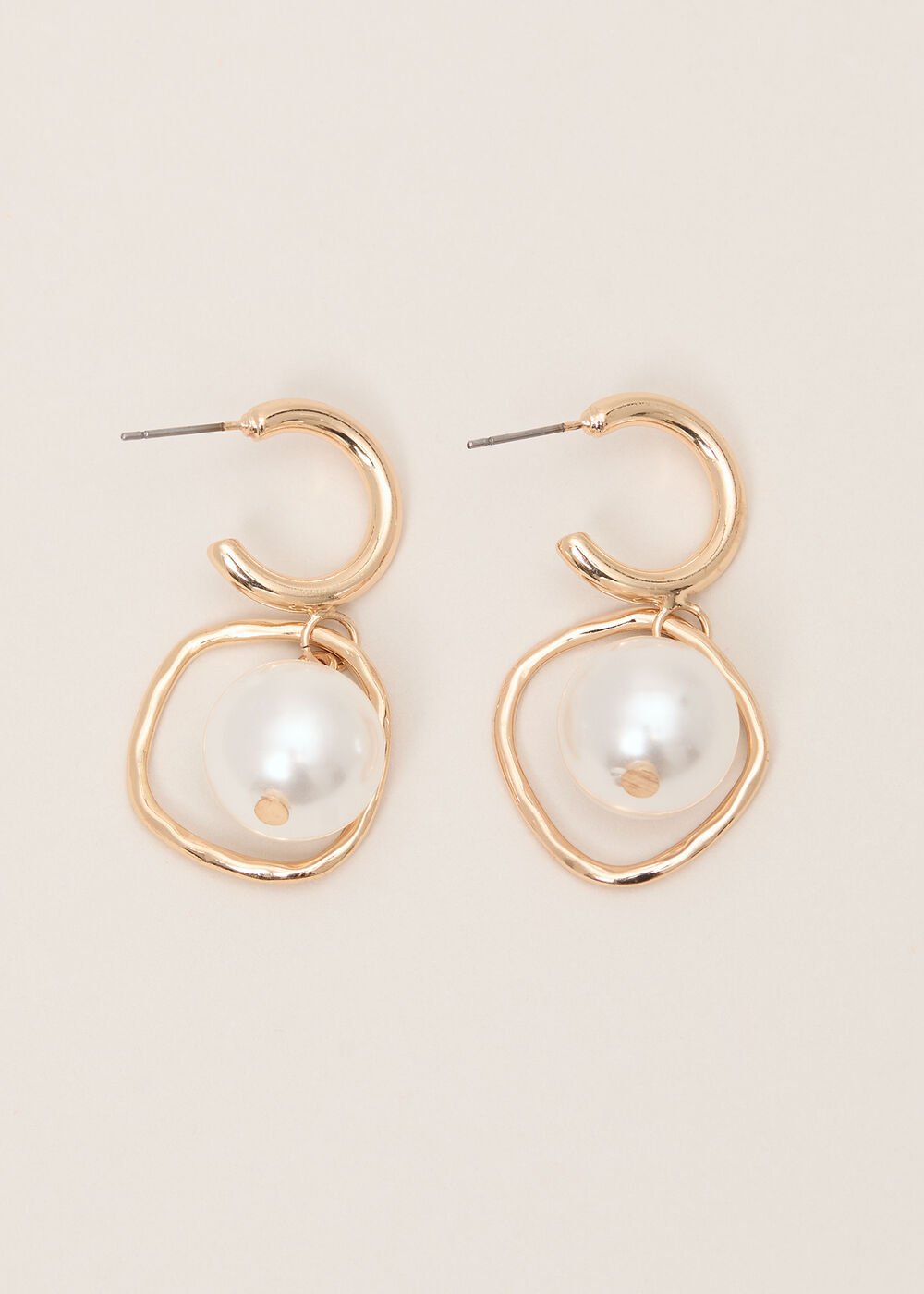 Pearl Drop Earrings - Gold