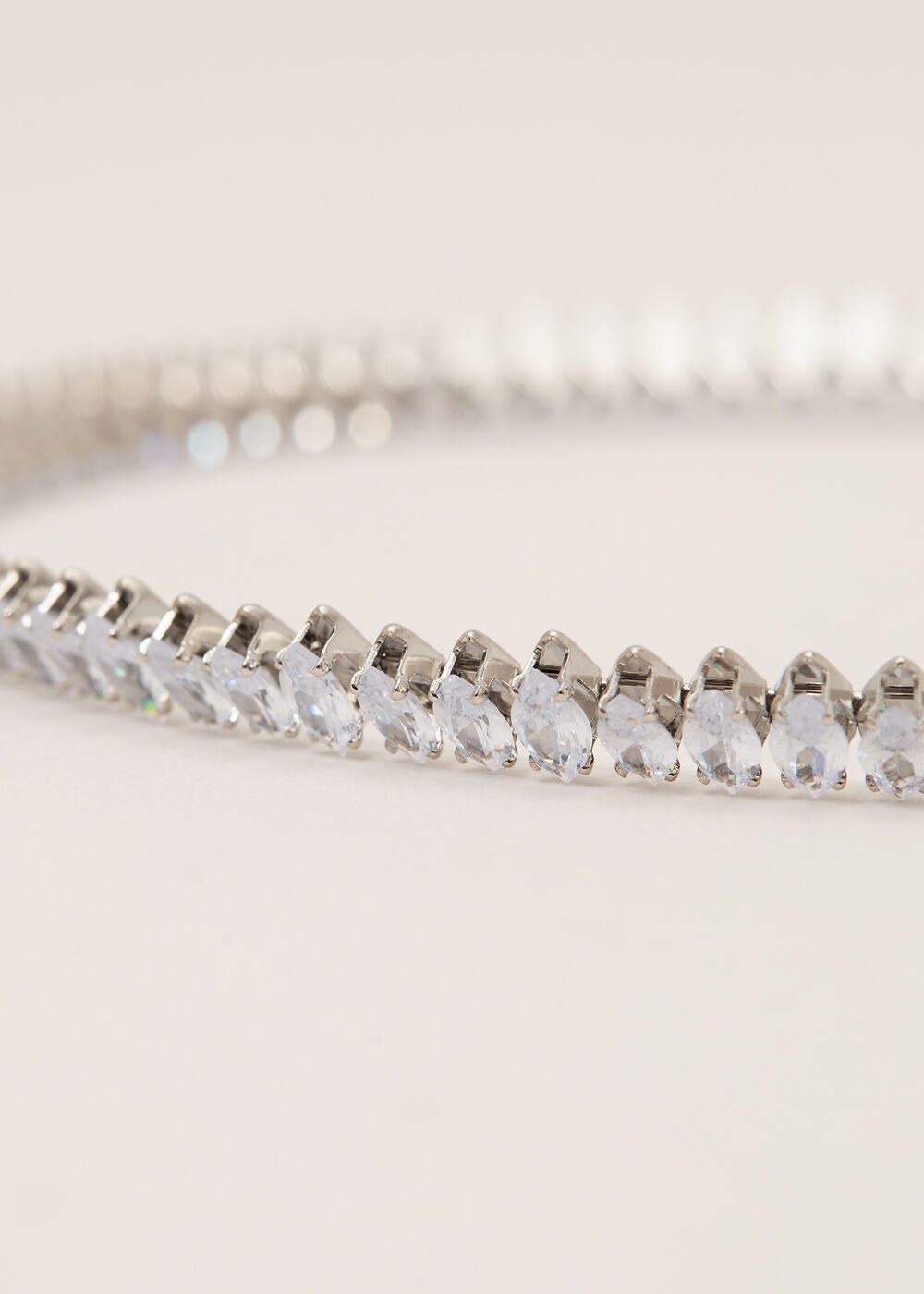 Short Stone Necklace - Silver