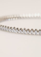 Short Stone Necklace - Silver