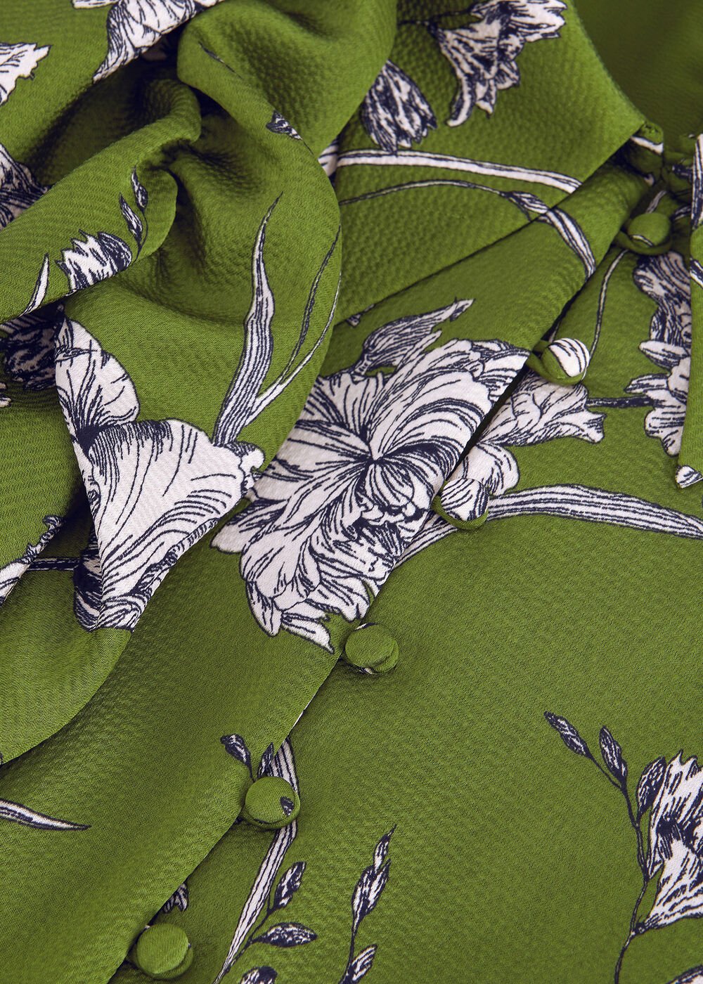 Bella Floral Midi Dress - Green