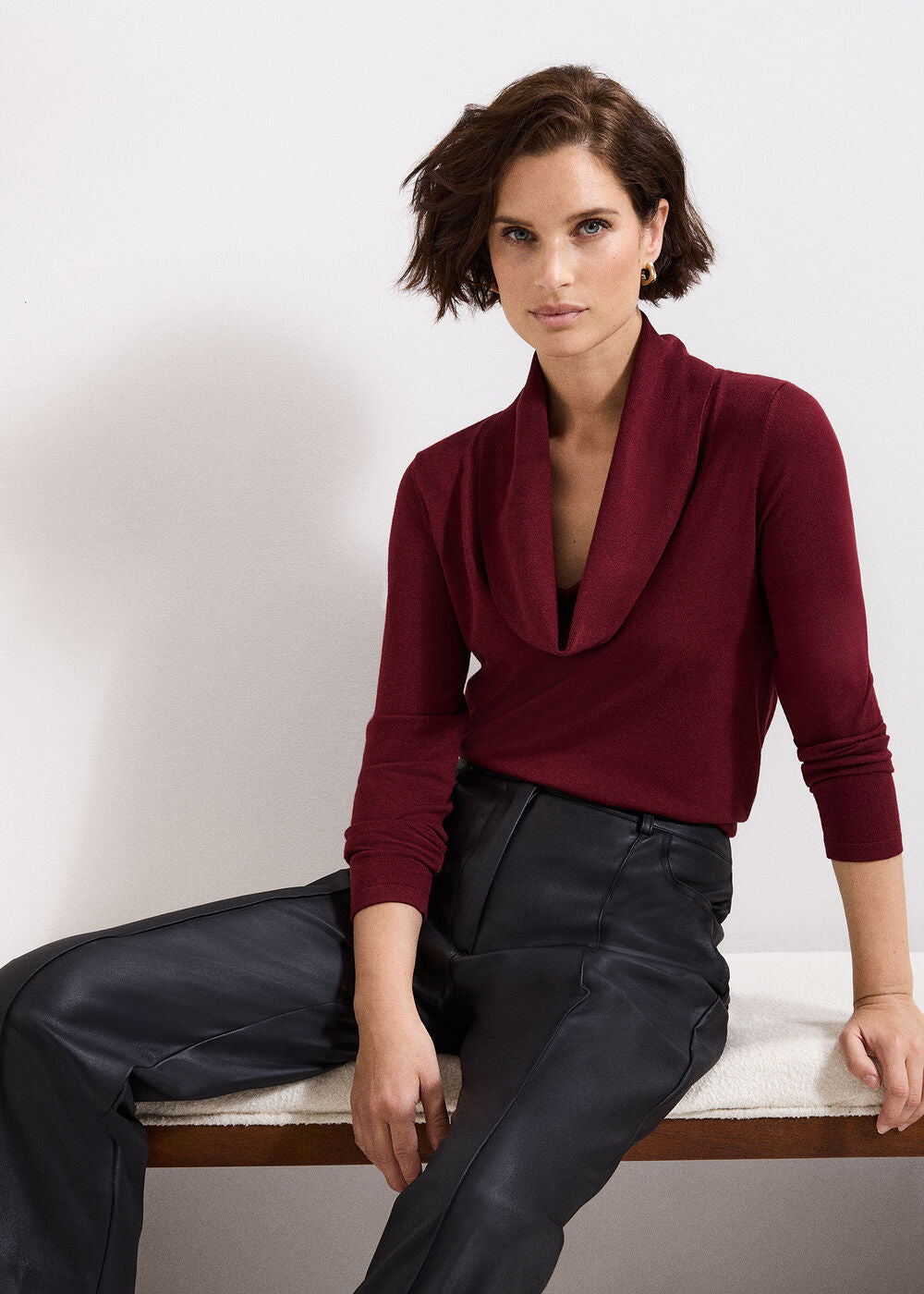 Lottie Cowl Knit - Red