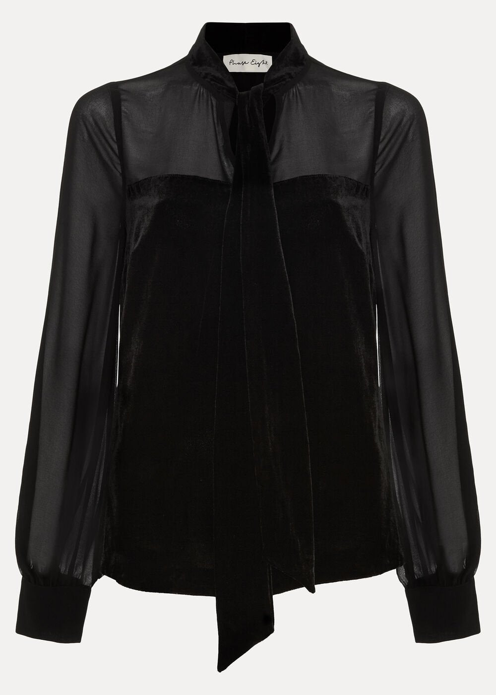 Raye Velvet Blouse - Black