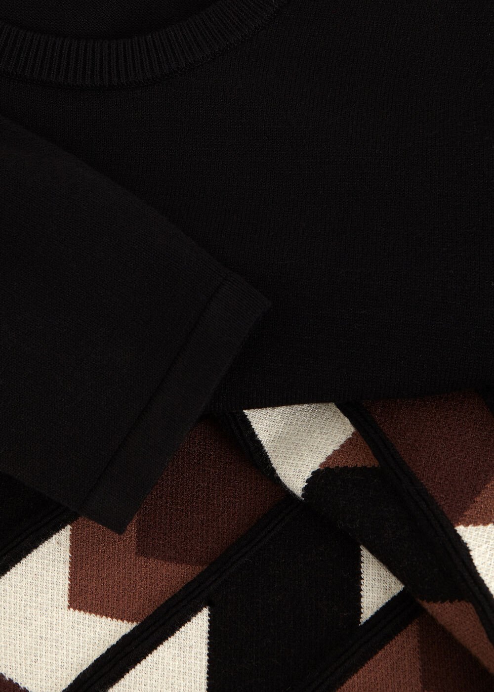 Maci Pleated Knit Dress - Brown