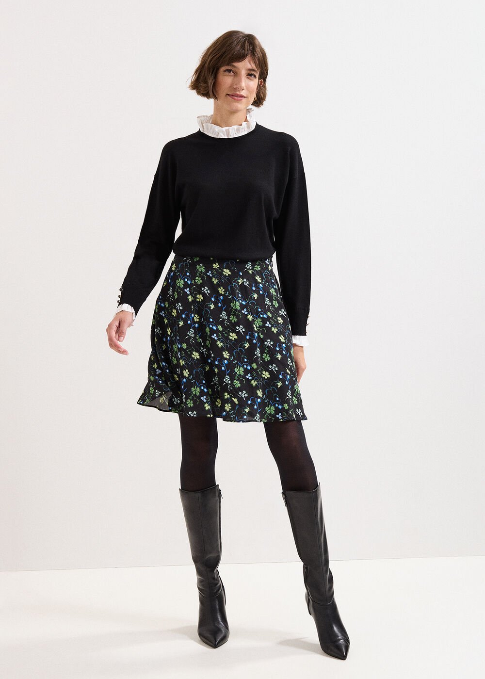 Ilaria Flippy Skirt - Black