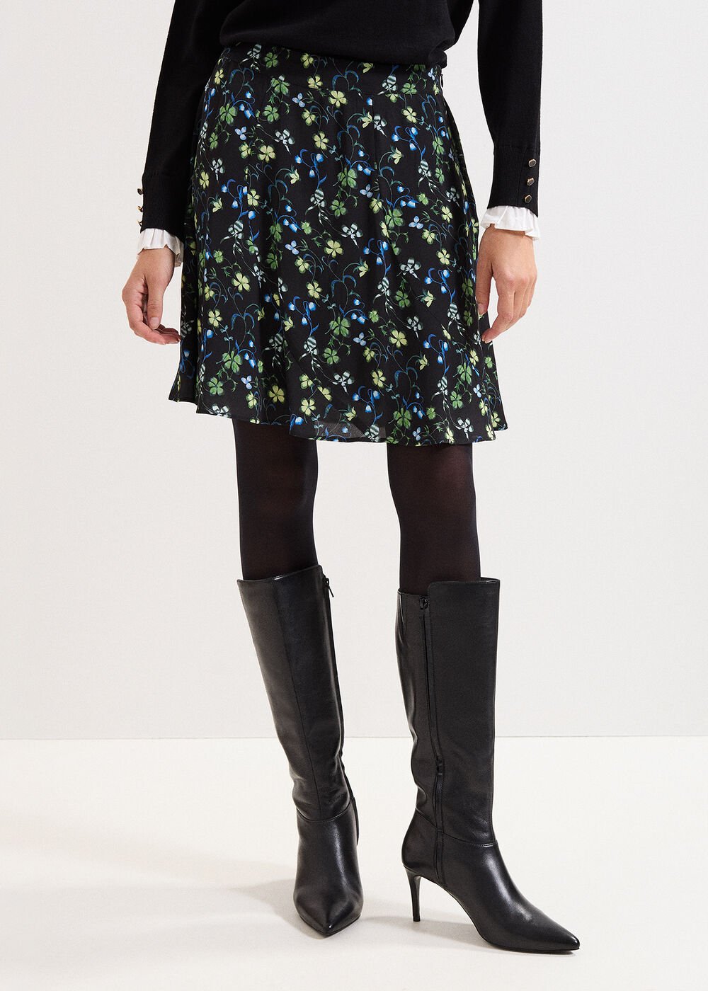 Ilaria Flippy Skirt - Black