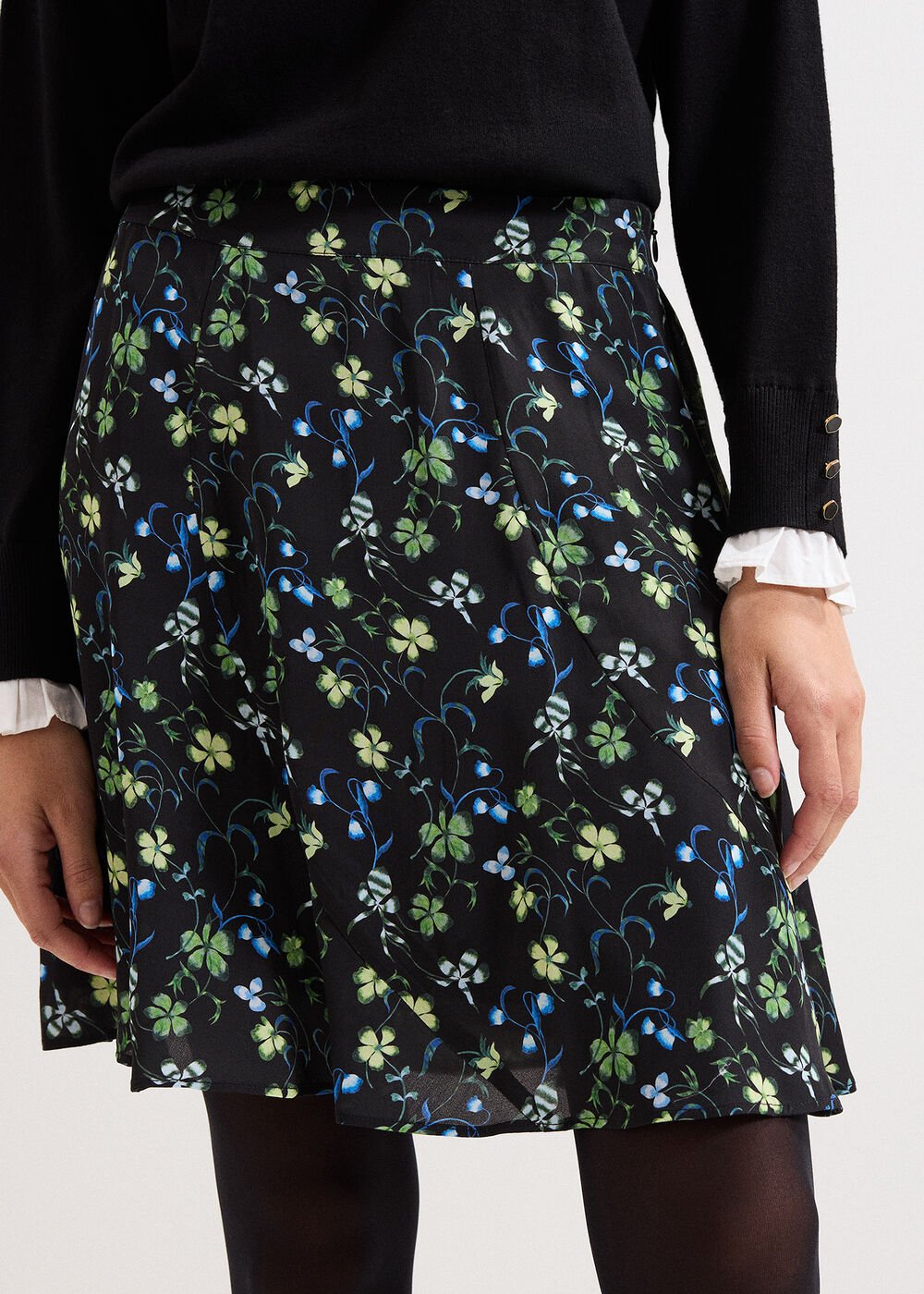 Ilaria Flippy Skirt - Black