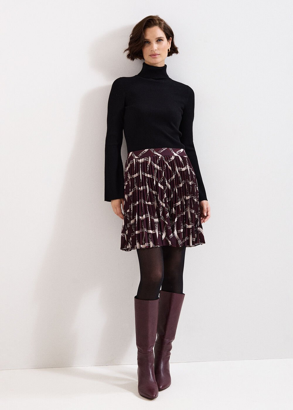 Mairi Mini Skirt - Dark Red