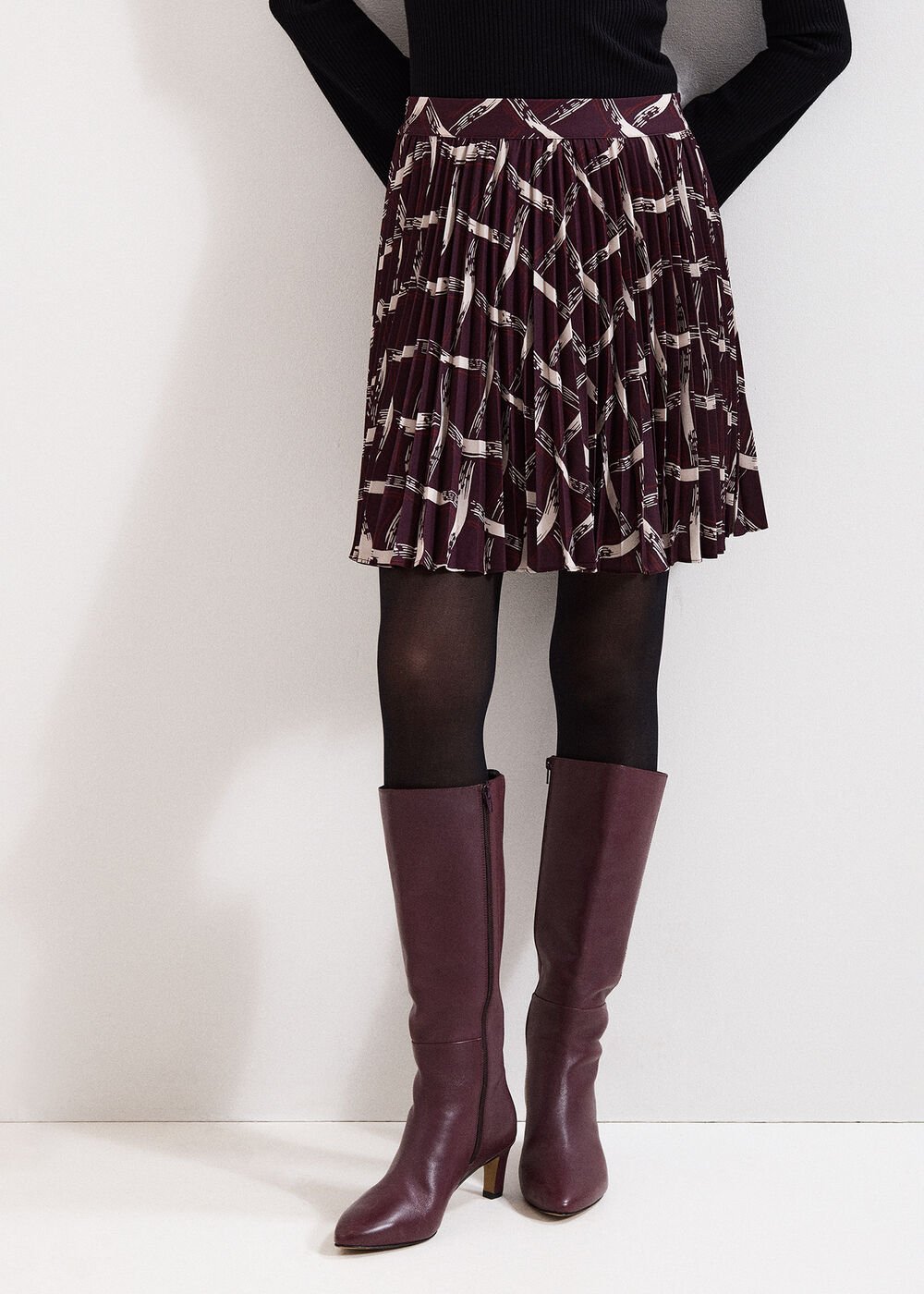 Mairi Mini Skirt - Dark Red