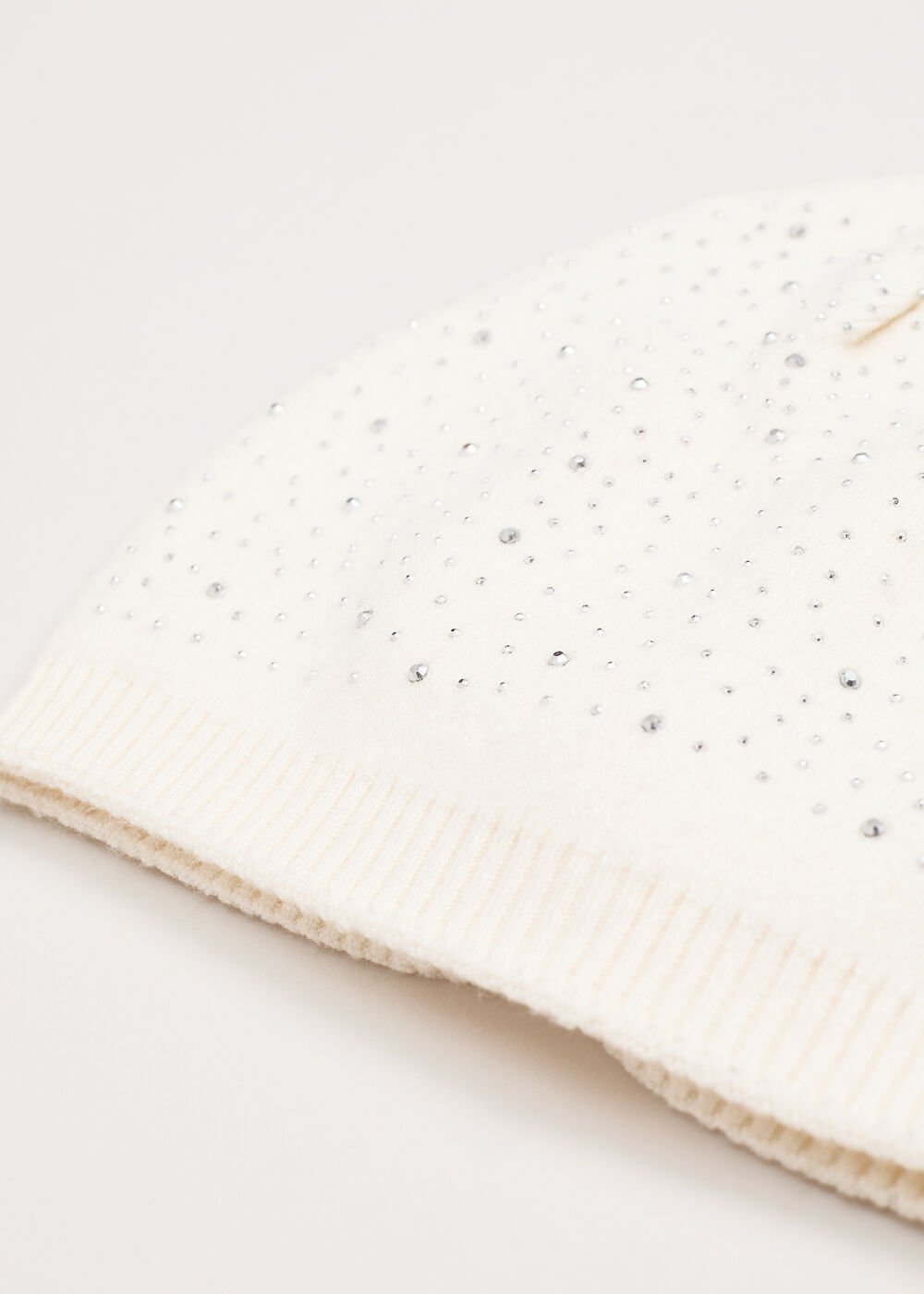 Sparkle Trim Hat - Ivory