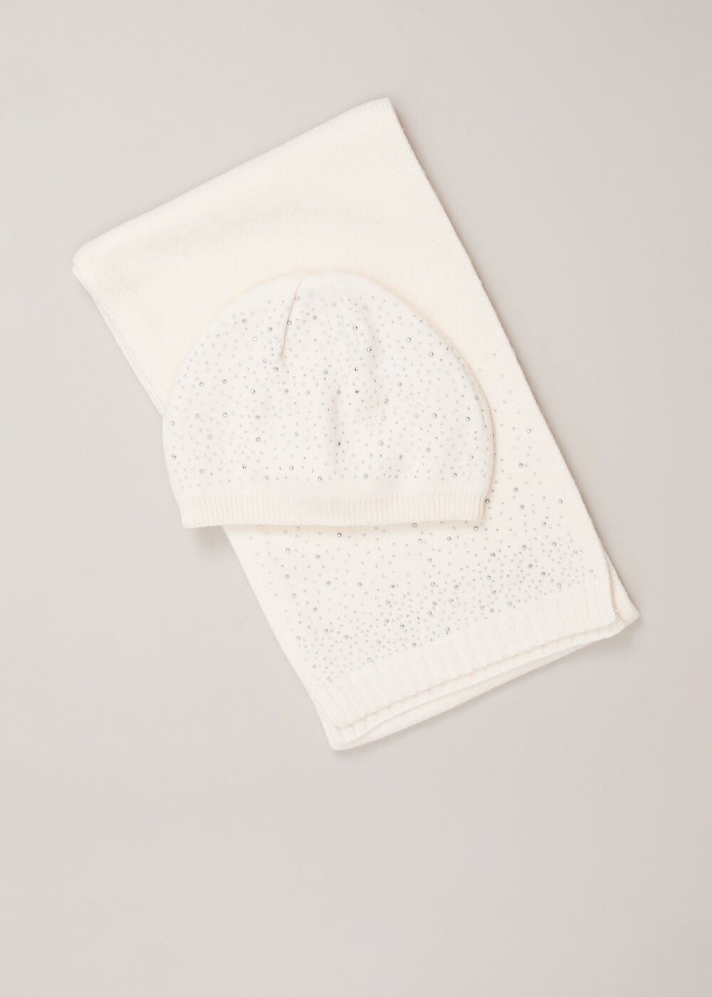 Sparkle Trim Hat - Ivory