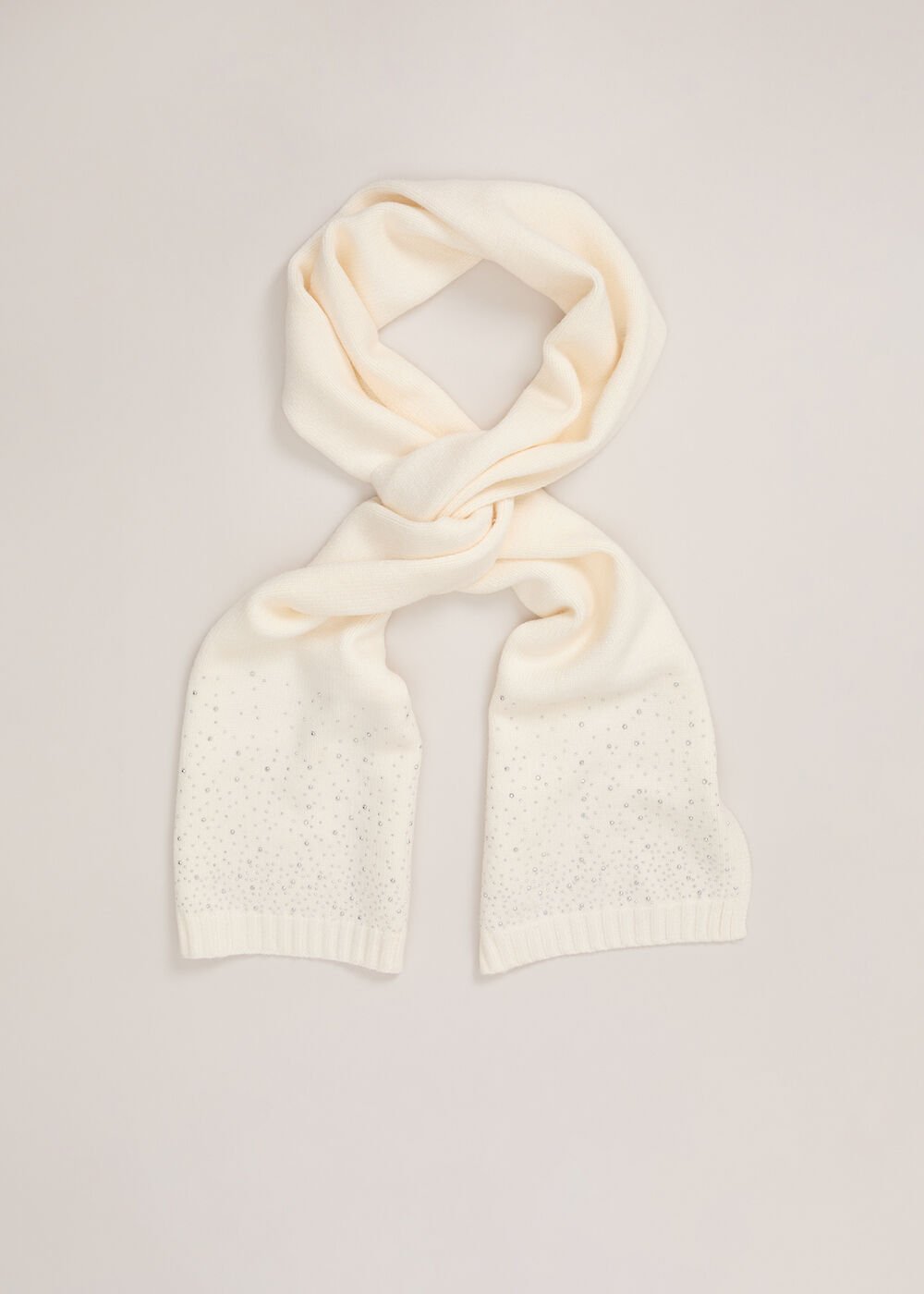 Sparkle Trim Scarf - Ivory