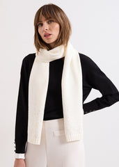Sparkle Trim Scarf - Ivory