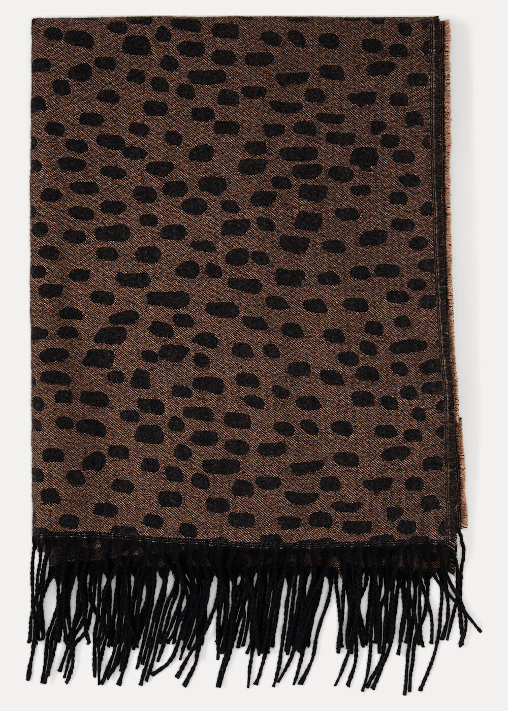 Irregular Spot Scarf - Black Multi