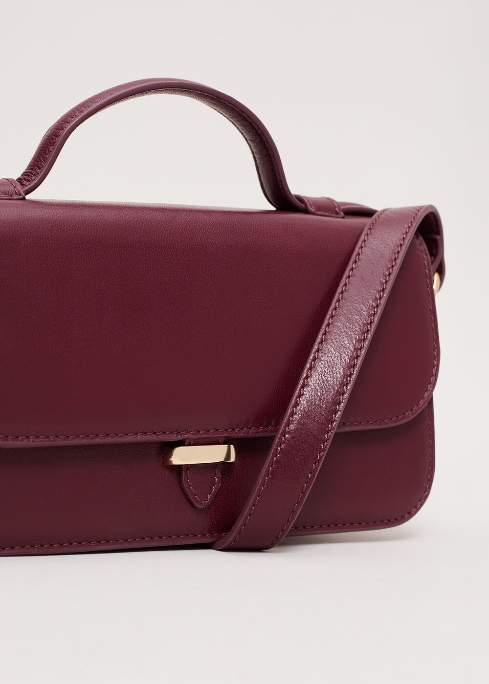 Leather Mini Bag - Dark Red