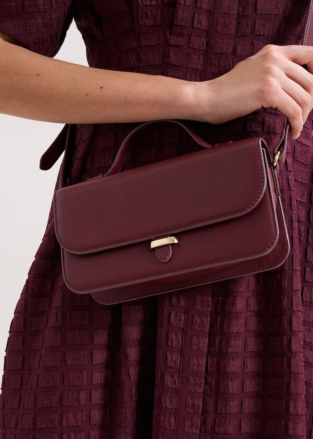 Leather Mini Bag - Dark Red