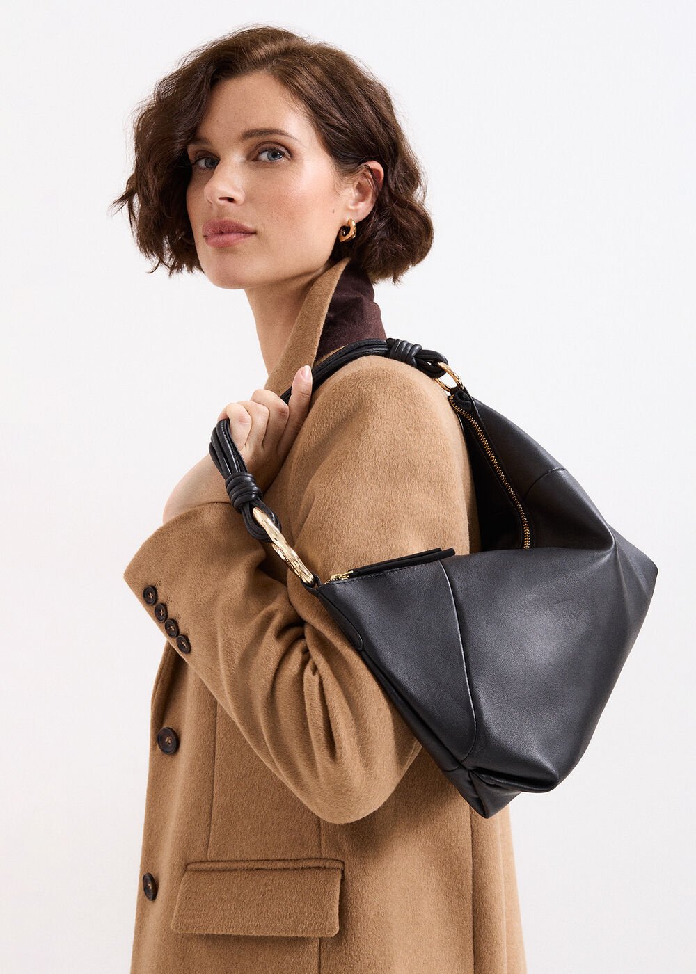 Twisted Handle Bag - Black