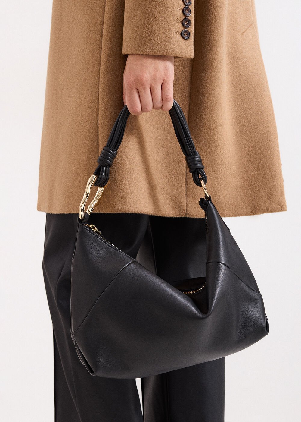 Twisted Handle Bag - Black