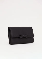 Grosgrain Bow Clutch - Black
