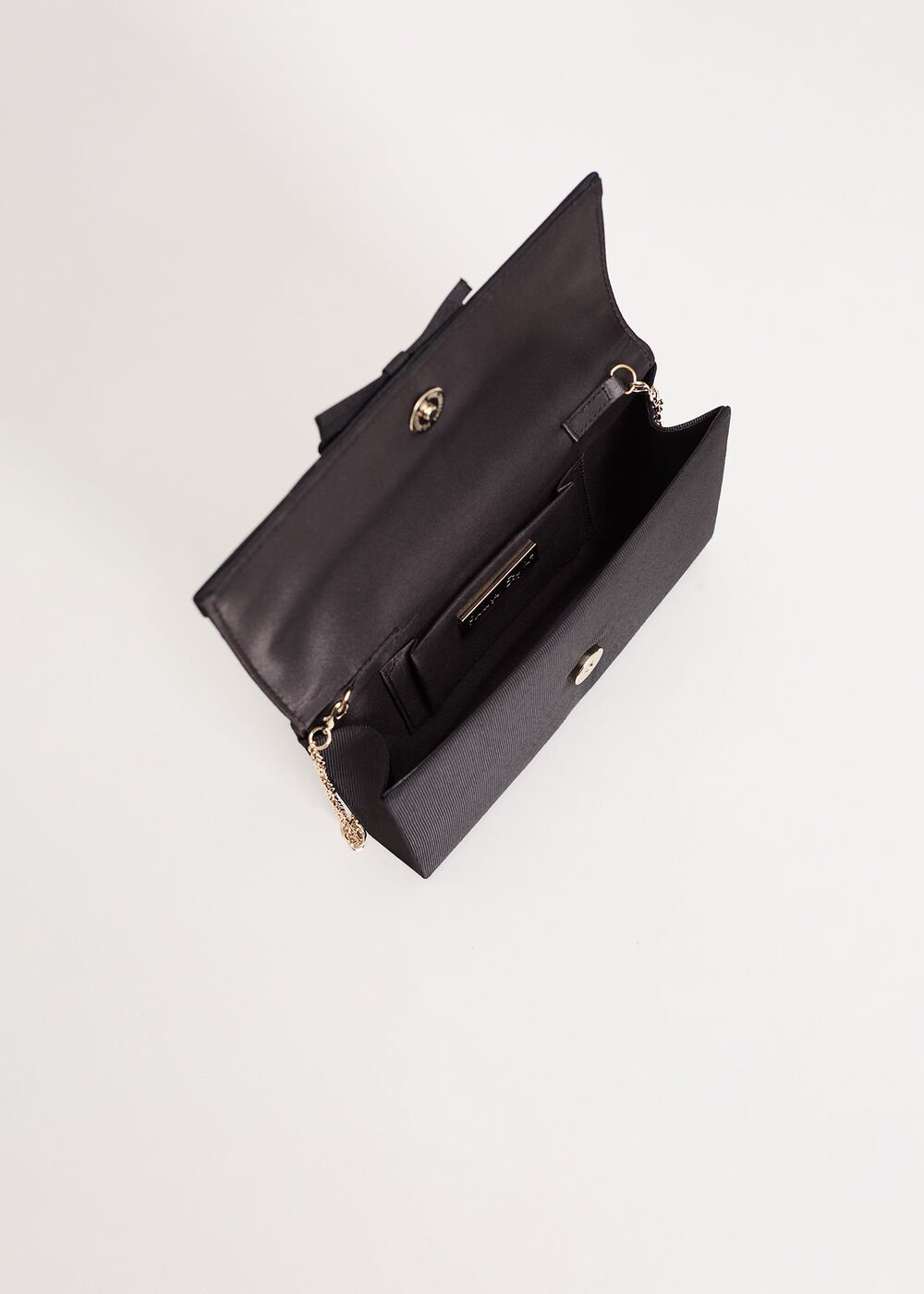 Grosgrain Bow Clutch - Black