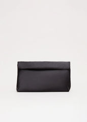 Satin Clutch Bag - Black