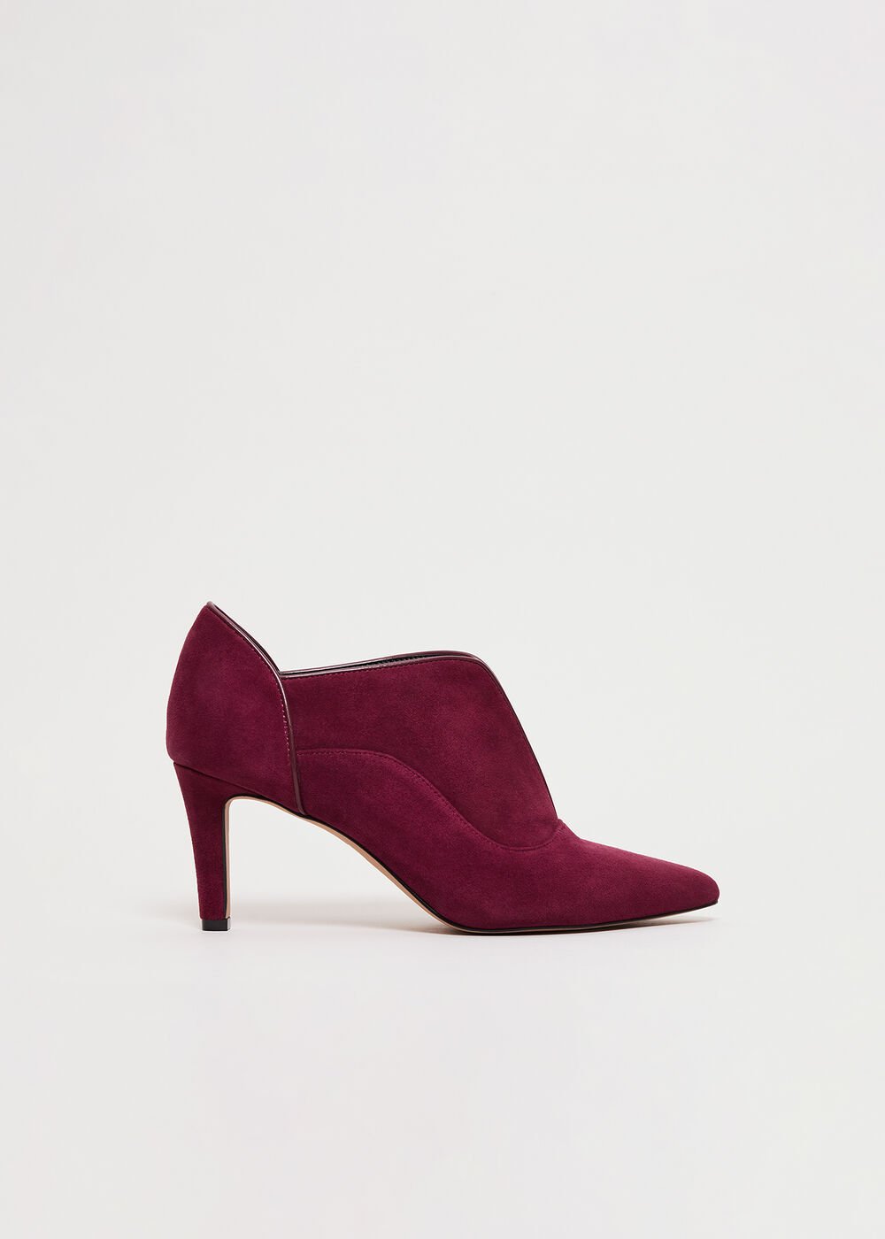 Suede Boots - Dark Red