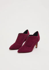 Suede Boots - Dark Red