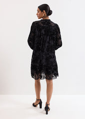 Mila Velvet Dress - Black