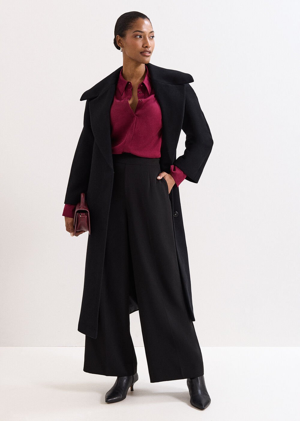 Annabel Collar Coat - Black