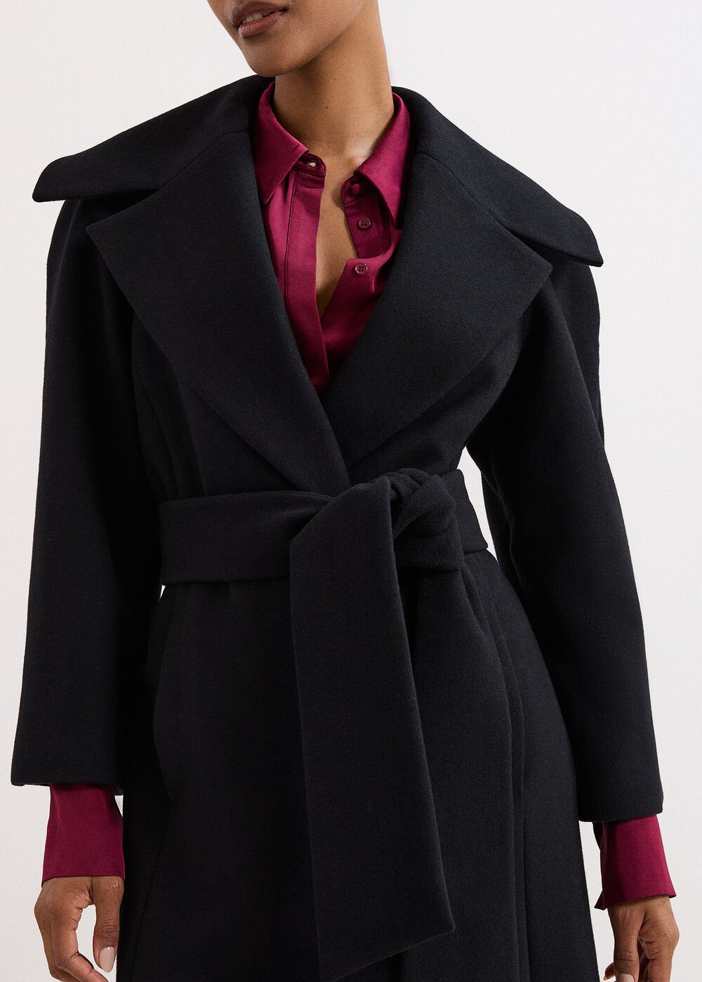 Annabel Collar Coat - Black