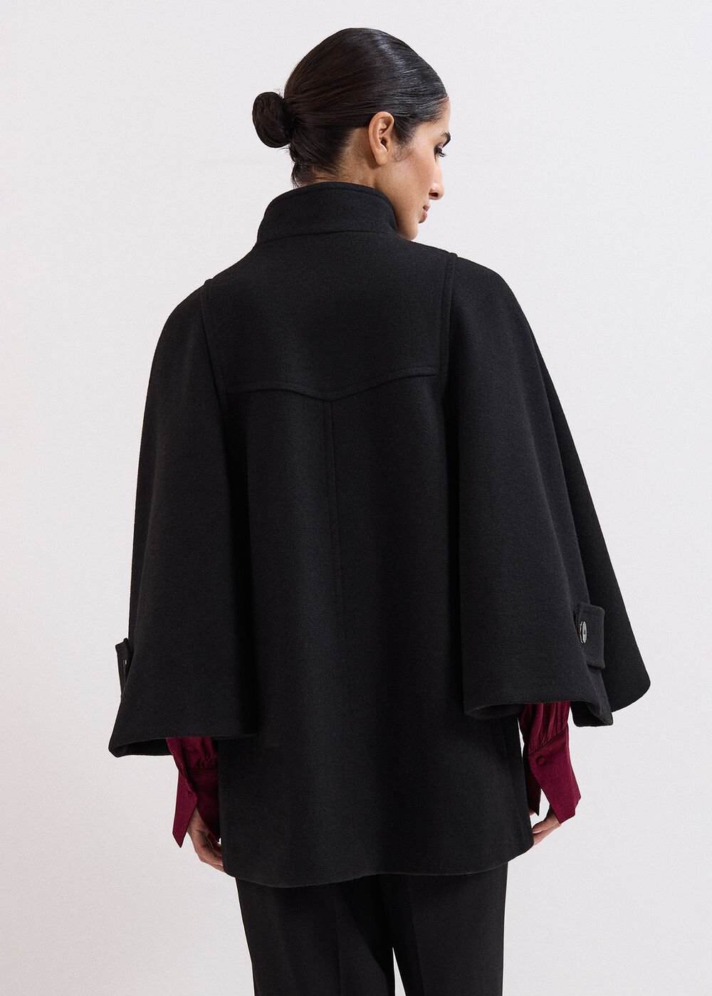 Katlin Cape Coat - Black