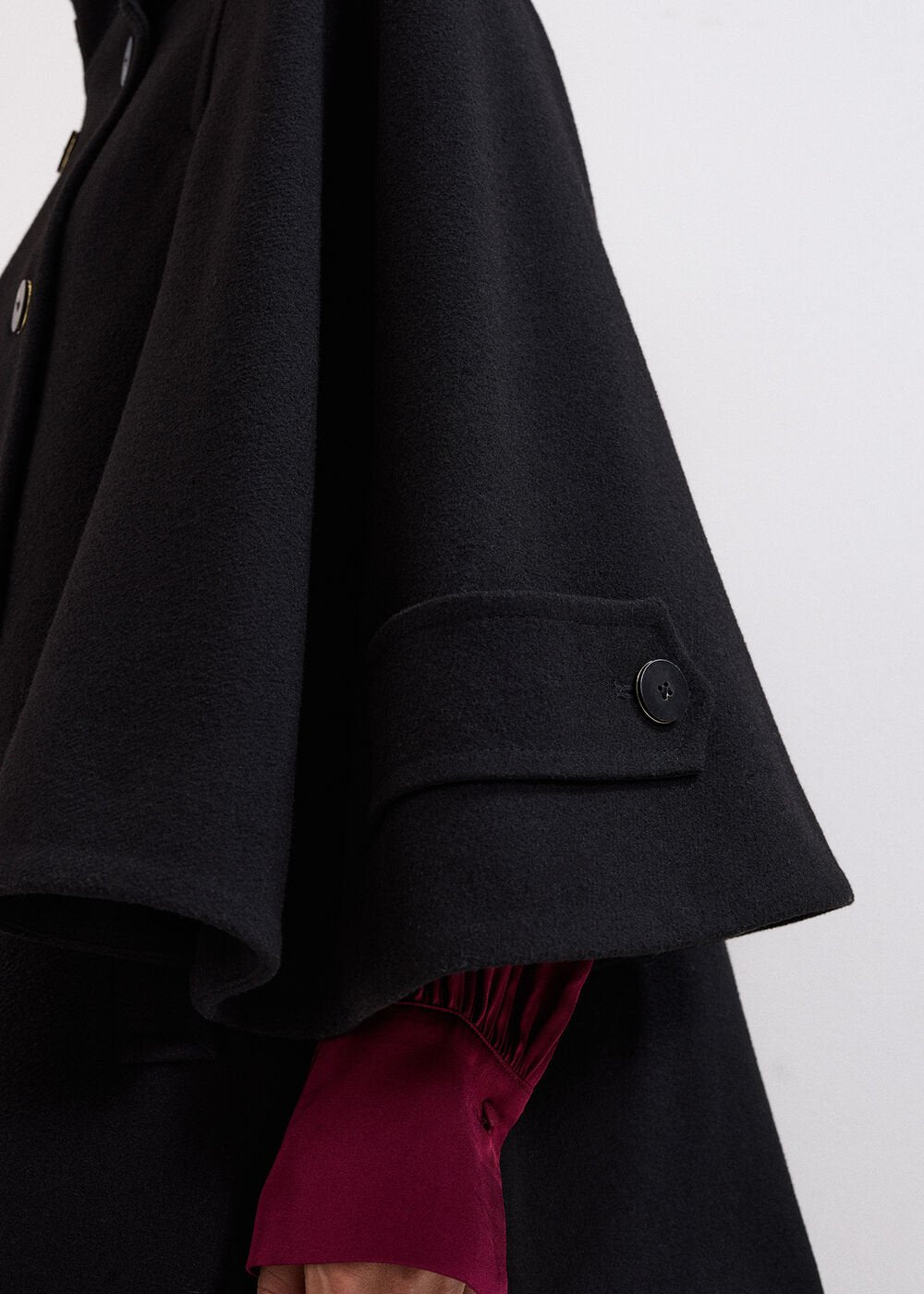 Katlin Cape Coat - Black