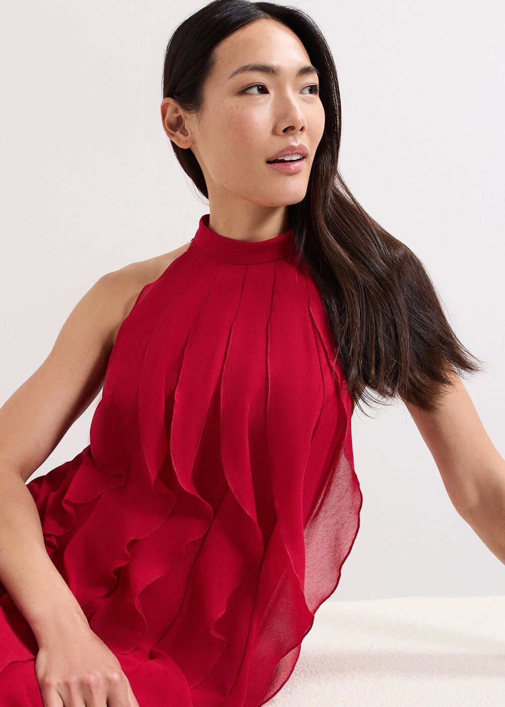 Helena Red Maxi Dress - Red