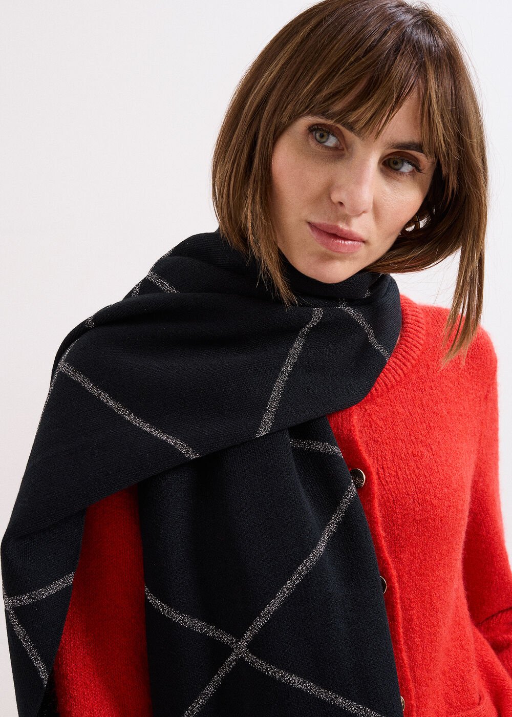 Luxe Lurex Scarf - Black