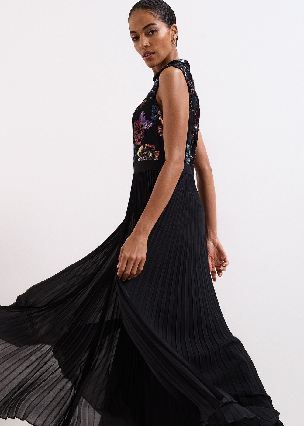 Lela Sequin Dress - Black