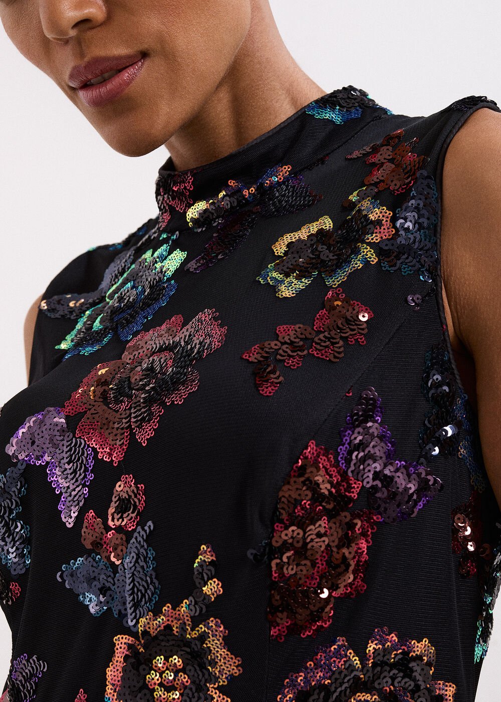 Lela Sequin Dress - Black